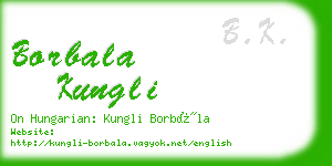 borbala kungli business card